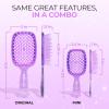 imageFHI Heat  UNbrush Detangling Brush Combo Pack  Original ampamp Mini UNbrush Hairbrush for All WetDry Hair Types  DuoFlex Anti Static Hair Brush Vented Detangler Brush for PainFree StylingAmethyst Lavender