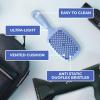 imageFHI Heat  UNbrush Detangling Brush Combo Pack  Original ampamp Mini UNbrush Hairbrush for All WetDry Hair Types  DuoFlex Anti Static Hair Brush Vented Detangler Brush for PainFree StylingPeriwinkle Light Blue