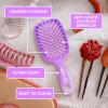 imageFHI Heat  UNbrush Detangling Brush Combo Pack  Original ampamp Mini UNbrush Hairbrush for All WetDry Hair Types  DuoFlex Anti Static Hair Brush Vented Detangler Brush for PainFree StylingAmethyst Lavender