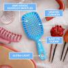 imageFHI Heat  UNbrush Detangling Brush Combo Pack  Original ampamp Mini UNbrush Hairbrush for All WetDry Hair Types  DuoFlex Anti Static Hair Brush Vented Detangler Brush for PainFree StylingSapphire Blue