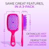 imageFHI Heat UNbrush Detangling Brush 3Pack Bundle  Hair Brush for All WetDry Hair Types  PainFree Detangler Brush wDuoFlex Anti Static Bristles  Lightweight Travel Hair Brush Neon Collection