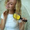 imageFHI Heat UNbrush Detangling Brush for PainFree Brushing on All Wet or Dry Hair Types  Durable DuoFlex AntiStatic Bristles Lightweight Handle Vented Hair BrushSunburst