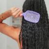 imageFHI Heat UNbrush Detangling Brush for PainFree Brushing on All Wet or Dry Hair Types  Durable DuoFlex AntiStatic Bristles Lightweight Handle Vented Hair BrushLavender Dark Purple