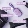 imageFHI Heat UNbrush Detangling Brush for PainFree Brushing on All Wet or Dry Hair Types  Durable DuoFlex AntiStatic Bristles Lightweight Handle Vented Hair BrushLavender Dark Purple