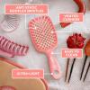 imageFHI Heat UNbrush Detangling Brush for PainFree Brushing on All Wet or Dry Hair Types  Durable DuoFlex AntiStatic Bristles Lightweight Handle Vented Hair BrushRuby Peach