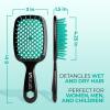 imageFHI Heat UNbrush Detangling Brush for PainFree Brushing on All Wet or Dry Hair Types  Durable DuoFlex AntiStatic Bristles Lightweight Handle Vented Hair BrushLagoon