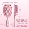 imageFHI Heat UNbrush Mini Detangler Brush for PainFree Brushing on All Wet or Dry Hair Types  Durable Duoflex AntiStatic Bristles Lightweight Handle Vented Mini Hair BrushPeony Light Pink
