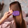 imageFHI Heat UNbrush Mini Detangler Brush for PainFree Brushing on All Wet or Dry Hair Types  Durable Duoflex AntiStatic Bristles Lightweight Handle Vented Mini Hair BrushAmethyst Lavender