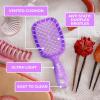 imageFHI Heat UNbrush Mini Detangler Brush for PainFree Brushing on All Wet or Dry Hair Types  Durable Duoflex AntiStatic Bristles Lightweight Handle Vented Mini Hair BrushAmethyst Lavender
