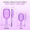 imageFHI Heat UNbrush Mini Detangler Brush for PainFree Brushing on All Wet or Dry Hair Types  Durable Duoflex AntiStatic Bristles Lightweight Handle Vented Mini Hair BrushAmethyst Lavender