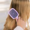 imageFHI Heat UNbrush Mini Detangler Brush for PainFree Brushing on All Wet or Dry Hair Types  Durable Duoflex AntiStatic Bristles Lightweight Handle Vented Mini Hair BrushLilac Light Purple