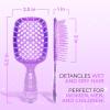 imageFHI Heat UNbrush Mini Detangler Brush for PainFree Brushing on All Wet or Dry Hair Types  Durable Duoflex AntiStatic Bristles Lightweight Handle Vented Mini Hair BrushAmethyst Lavender