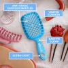 imageFHI Heat UNbrush Mini Detangler Brush for PainFree Brushing on All Wet or Dry Hair Types  Durable Duoflex AntiStatic Bristles Lightweight Handle Vented Mini Hair BrushSapphire Blue