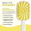 imageFHI Heat UNbrush Plus  Curly Hair Brush for Gentle ampamp Effective Detangling on Wet or Dry Fragile Hair Types  Detangler Brush w 84 UltraFlex Bristles Ultralight Vented Anti Static HairbrushLemon Drop