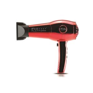 imageFHI HEAT Platform Nano Lite Pro 1900 Hair Dryer Turbo Tourmaline Light Weight Ceramic Quick Dry with 3 Piece Attachment Set Comb Concentrator and DiffuserRed Chrome