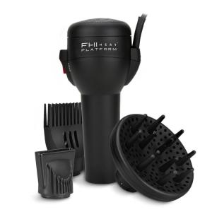 imageFHI Heat Platform Blow Out HandleLess Negative Ion Hair Dryer  Lightweight Blow Dryer w HydraHeat for FrizzFree Styles  Hairdryer with Diffuser Attachment Nozzle Comb  Handleless Hair Dryer