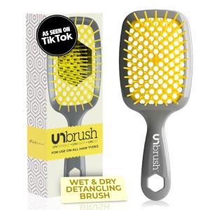 imageFHI Heat UNbrush Detangling Brush for PainFree Brushing on All Wet or Dry Hair Types  Durable DuoFlex AntiStatic Bristles Lightweight Handle Vented Hair BrushSun Ceremony