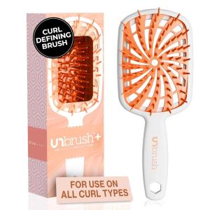imageFHI Heat UNbrush Plus  Curly Hair Brush for Gentle ampamp Effective Detangling on Wet or Dry Fragile Hair Types  Detangler Brush w 84 UltraFlex Bristles Ultralight Vented Anti Static HairbrushOrange Sherbet