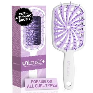 imageFHI Heat UNbrush Plus  Curly Hair Brush for Gentle ampamp Effective Detangling on Wet or Dry Fragile Hair Types  Detangler Brush w 84 UltraFlex Bristles Ultralight Vented Anti Static HairbrushSugar Plumb