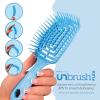 imageFHI Heat UNbrush Flex Detangling Brush  UltraFlexible PainFree Hair Brush Detangler with DuoFlex AntiStatic Bristles for Removing Tangles Massaging Scalp amp Faster Styling  PinkBlue