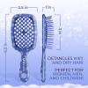 imageUNbrush Mini Holiday Hair Brush for PainFree Brushing On All WetDry Hair TypesFrosty Blue  Snowflakes