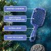 imageUNbrush Mini Holiday Hair Brush for PainFree Brushing On All WetDry Hair TypesFrosty Blue  Snowflakes