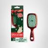 imageUNbrush Mini Holiday Hair Brush for PainFree Brushing On All WetDry Hair TypesPoinsetta Red