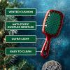 imageUNbrush Mini Holiday Hair Brush for PainFree Brushing On All WetDry Hair TypesPoinsetta Red