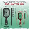 imageUNbrush Mini Holiday Hair Brush for PainFree Brushing On All WetDry Hair TypesPoinsetta Red
