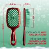 imageUNbrush Mini Holiday Hair Brush for PainFree Brushing On All WetDry Hair TypesPoinsetta Red