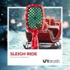 imageUNbrush Mini Holiday Hair Brush for PainFree Brushing On All WetDry Hair TypesSleigh Ride Red
