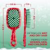 imageUNbrush Mini Holiday Hair Brush for PainFree Brushing On All WetDry Hair TypesSleigh Ride Red