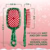 imageUNbrush Mini Holiday Hair Brush for PainFree Brushing On All WetDry Hair TypesSnowy Pine Green