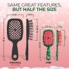 imageUNbrush Mini Holiday Hair Brush for PainFree Brushing On All WetDry Hair TypesSnowy Pine Green