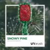 imageUNbrush Mini Holiday Hair Brush for PainFree Brushing On All WetDry Hair TypesSnowy Pine Green