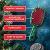 imageUNbrush Mini Holiday Hair Brush for PainFree Brushing On All WetDry Hair TypesSnowy Pine Green
