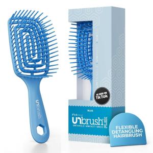 imageFHI Heat UNbrush Flex Detangling Brush  UltraFlexible PainFree Hair Brush Detangler with DuoFlex AntiStatic Bristles for Removing Tangles Massaging Scalp amp Faster Styling  PinkBlue